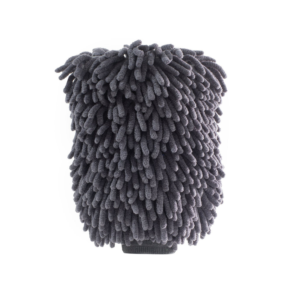 MOTIVITY Chenille Microfiber Car Wash Mitt, Scratch-Free, Lint-Free, Highly Absorbent – Large, Gray