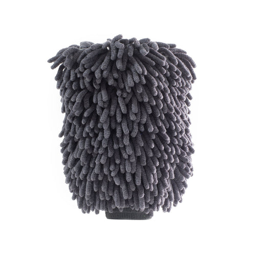 MOTIVITY Chenille Microfiber Car Wash Mitt, Scratch-Free, Lint-Free, Highly Absorbent – Large, Gray